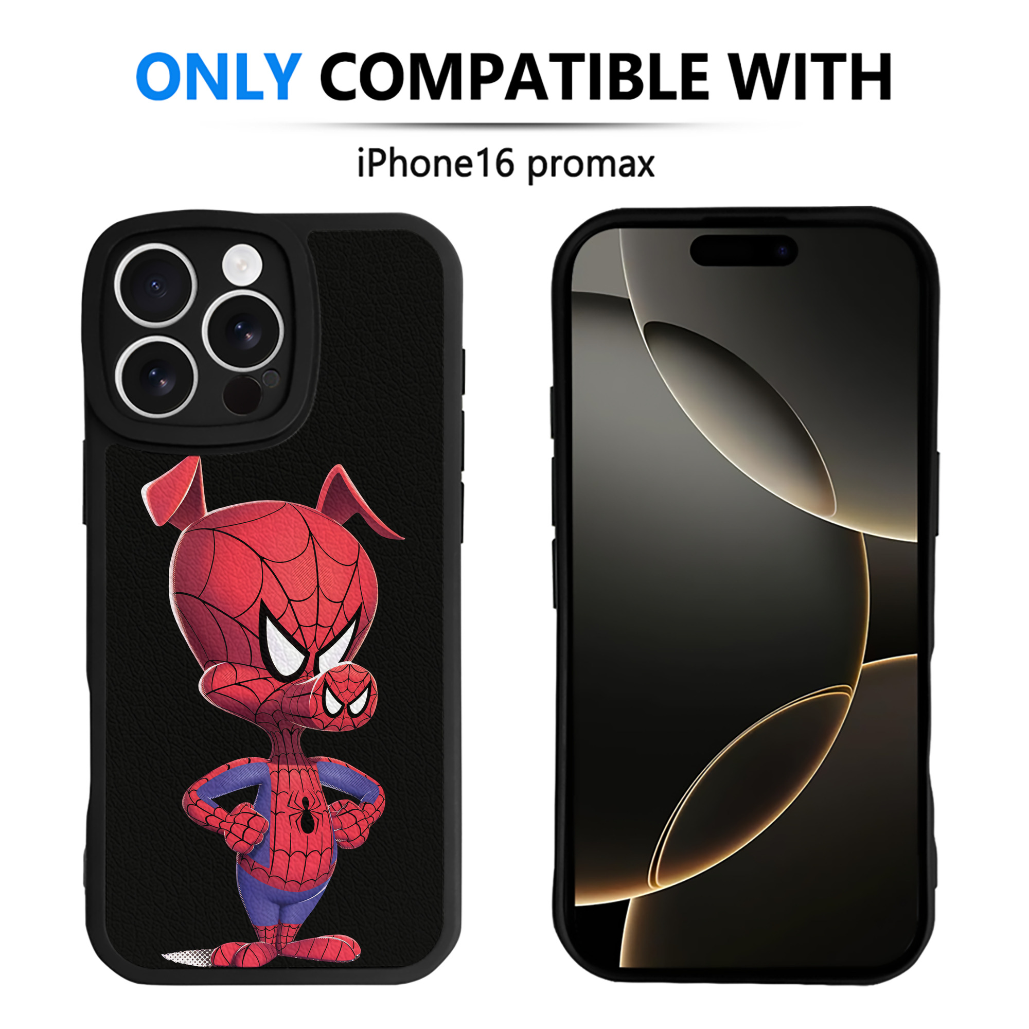Spider Man スパイダーマン 【iPhone 16シリーズ対応】シリコンスマホケース（レザー調） 材質：シリコン